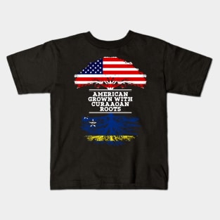 American Grown With Curaaoan Roots - Gift for Curaaoan From Curacao Kids T-Shirt